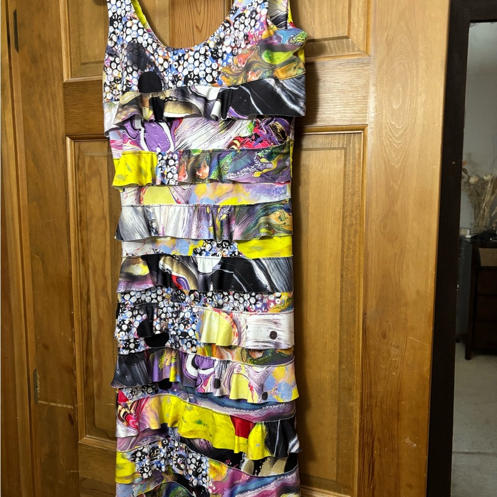 Colorful Abstract Midi Dress
